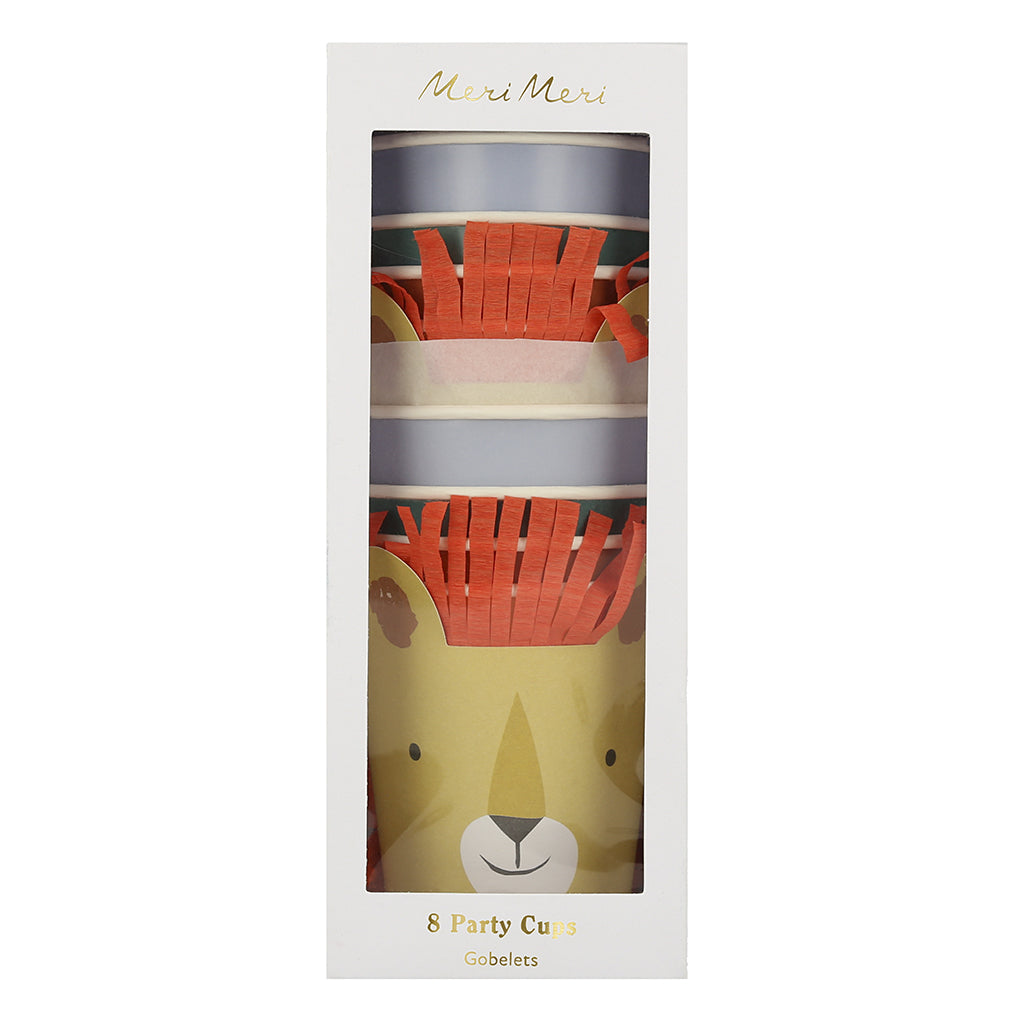 Meri Meri Paper Cups, Animal Parade - Set of 8