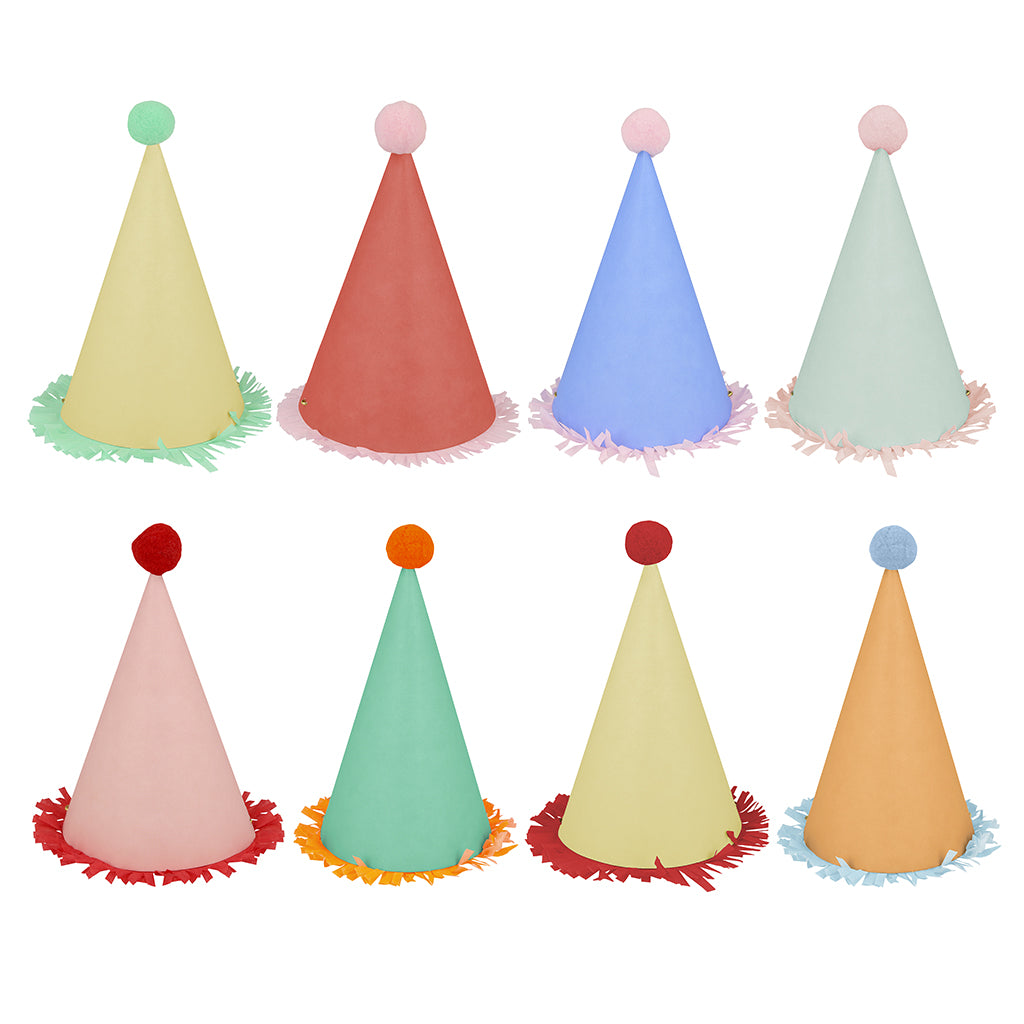 Meri Meri Party Hats, Large Party Hats - Set of 8