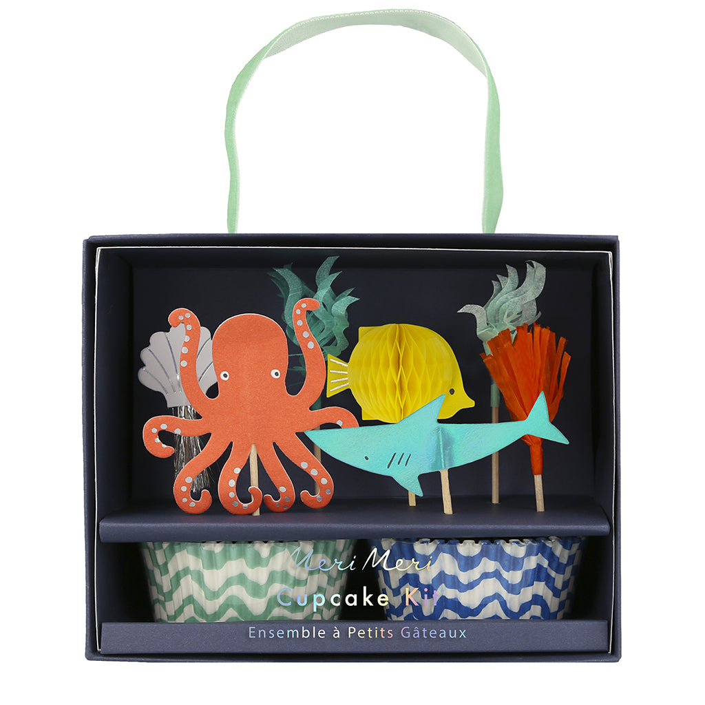 Meri Meri Cupcake Set, Octopus and Shark
