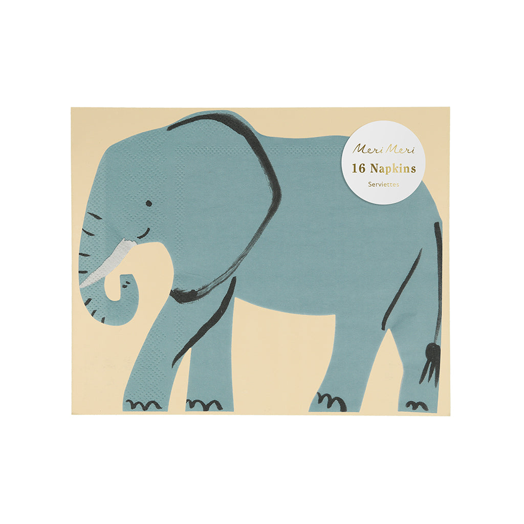 Meri Meri Napkins, Elephant - Set of 16
