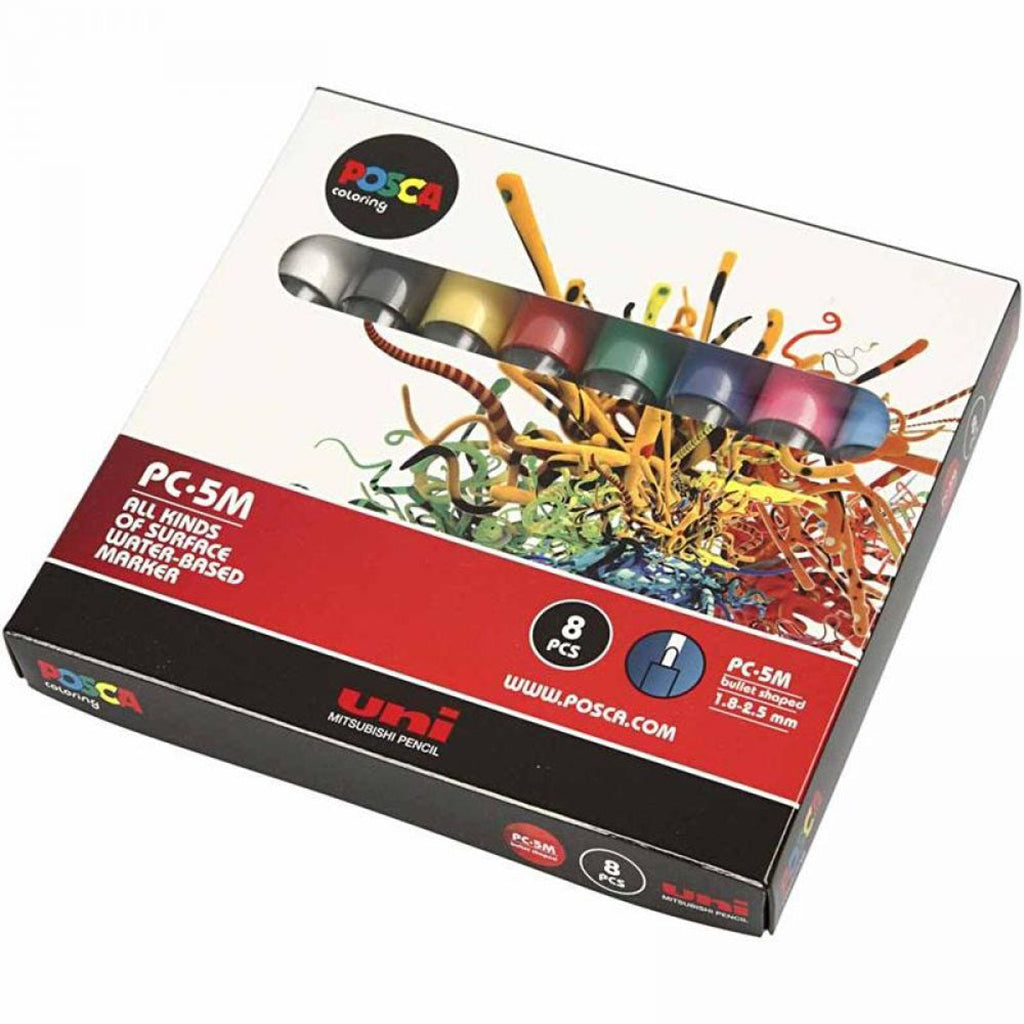 Posca Markers, 0.9–1.3 mm Line Width – 12 Assorted Colours