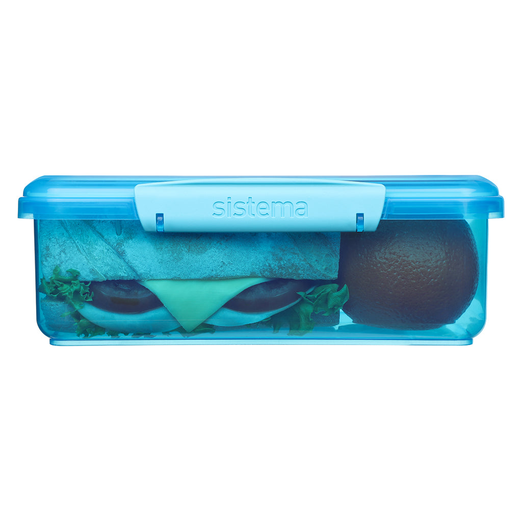 Sistema Coloured Lunch Box with 1 Compartment, 2L - Blue