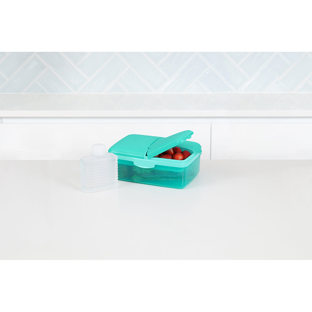 Sistema Lunch Box and Drink Bottle, Slimline Quaddie 1.5 L - Teal