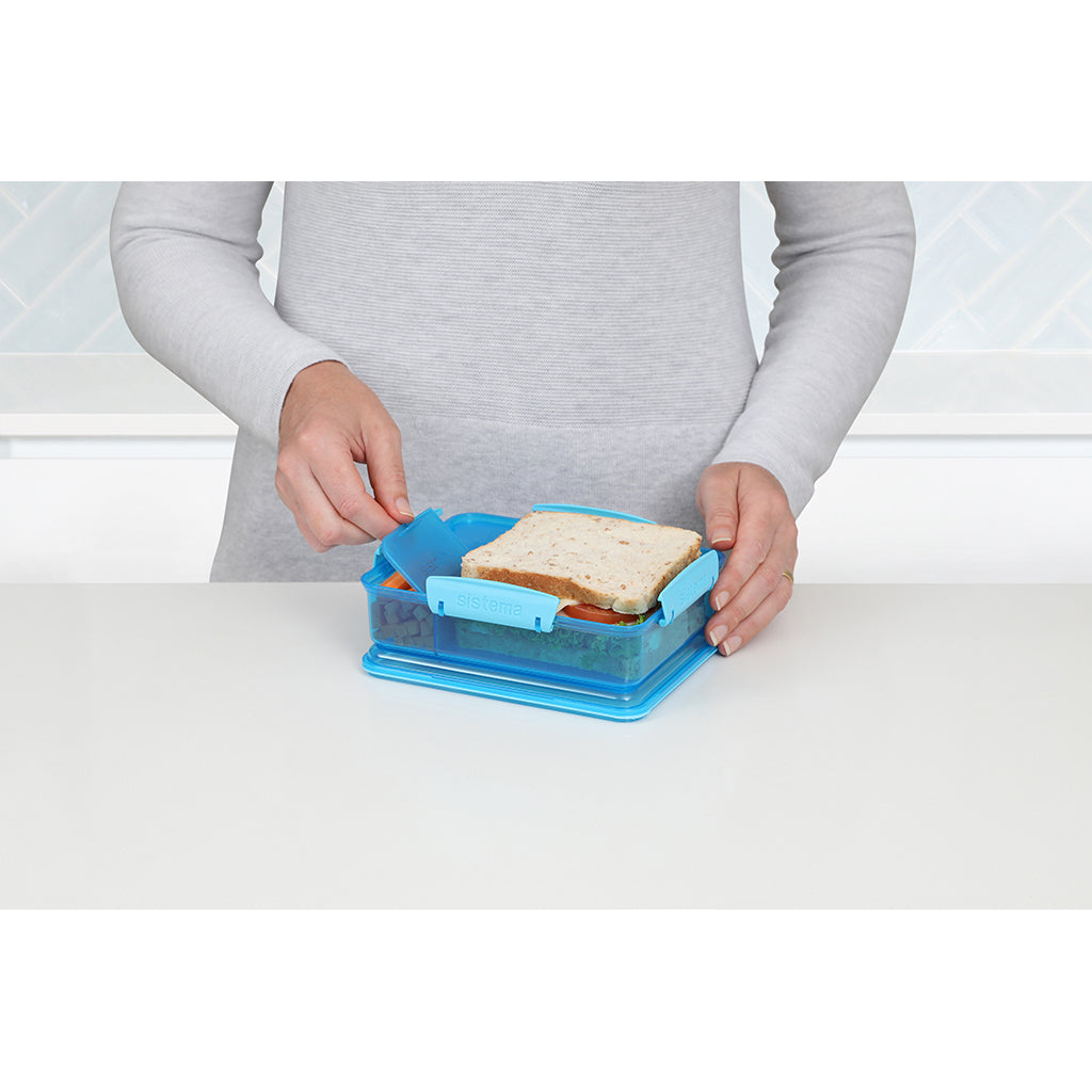 Sistema Snack Attack Duo Lunch Container 975 ml, Blue