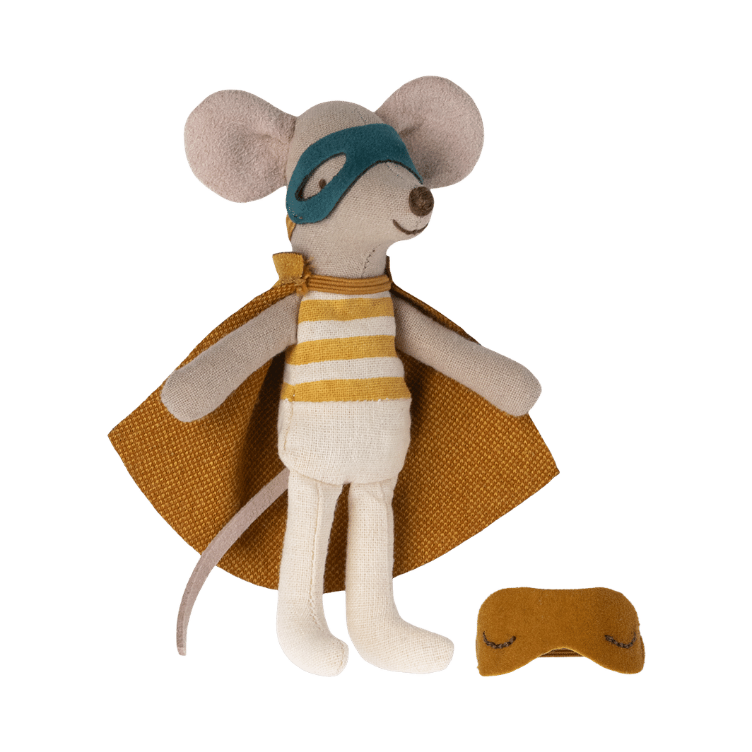 Maileg Superhero Mouse, Little Brother in a Matchbox
