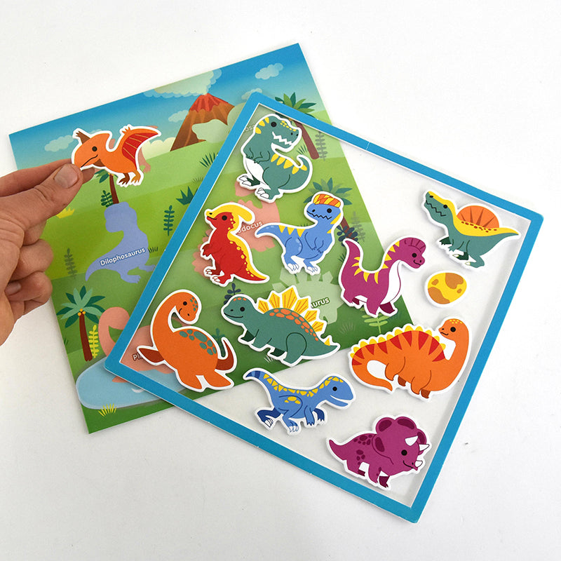 Robetoy Sticker Puzzle for Young Children, Dinosaur – 12 Pieces