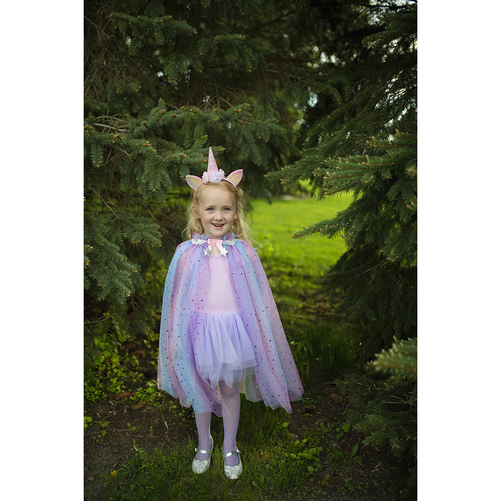 Great Pretenders Animal Costume, Unicorn Cape and Headband - Size 4-6 Years