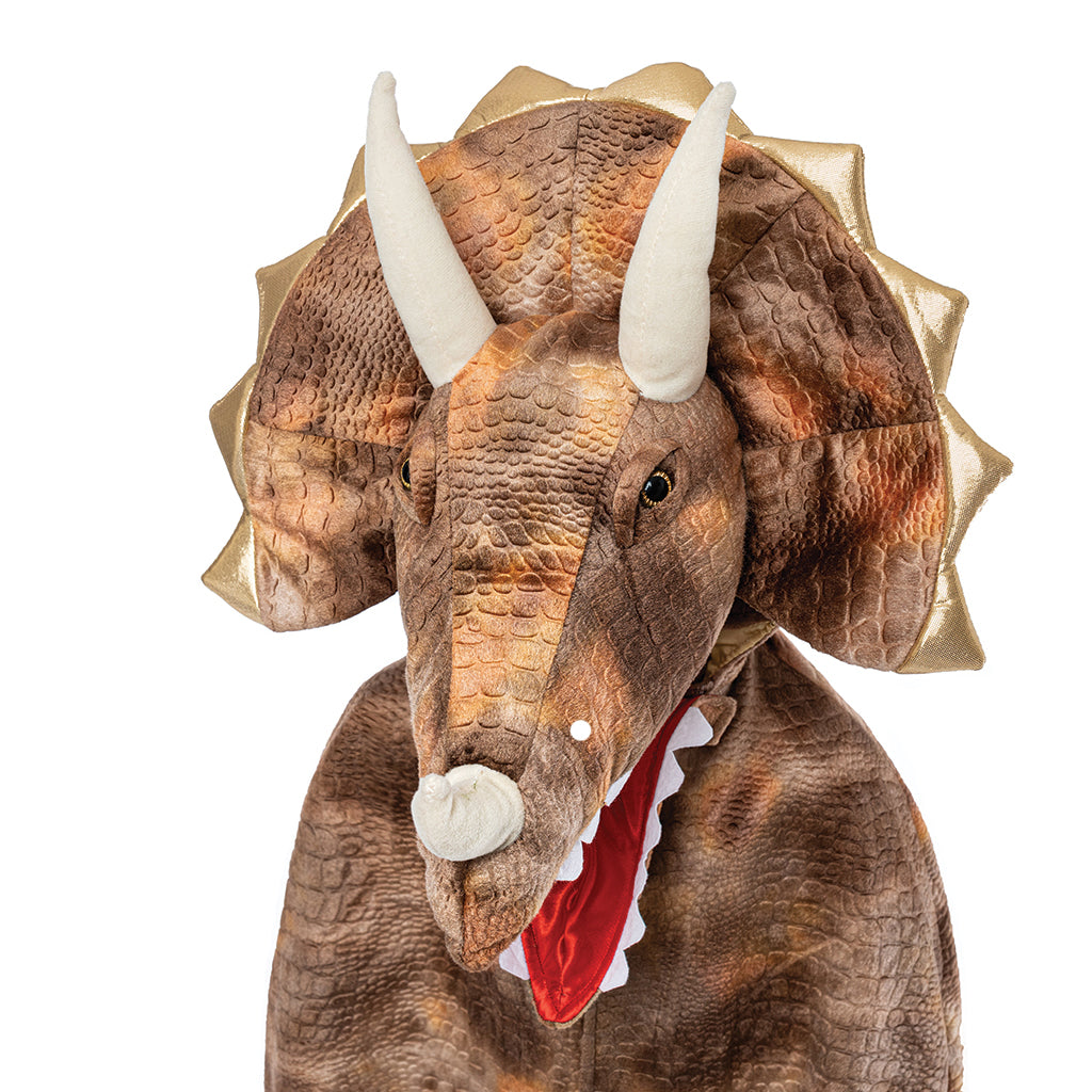 Great Pretenders Animal Costume, Grandasaurus Triceratops Cape with Claws - Size 4-6 Years