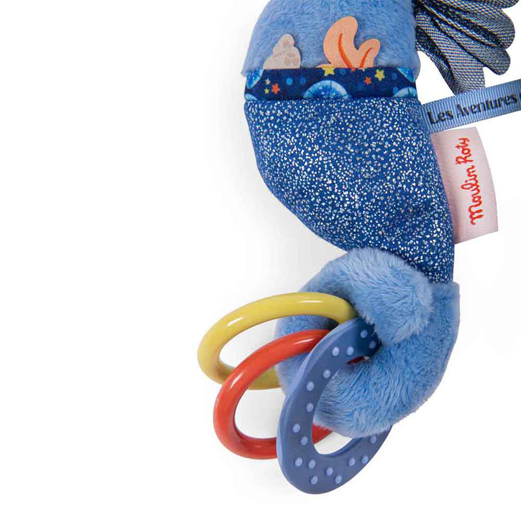 Moulin Roty Activity Rattle, Seahorse - Les Aventures de Paulie