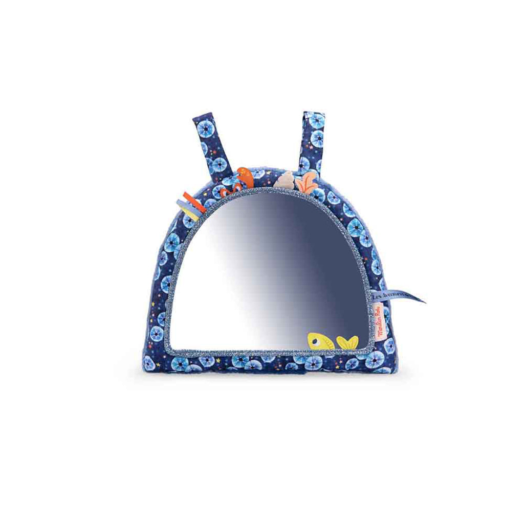 Moulin Roty, Baby Mirror with Fabric Frame - Les Aventures de Paulie