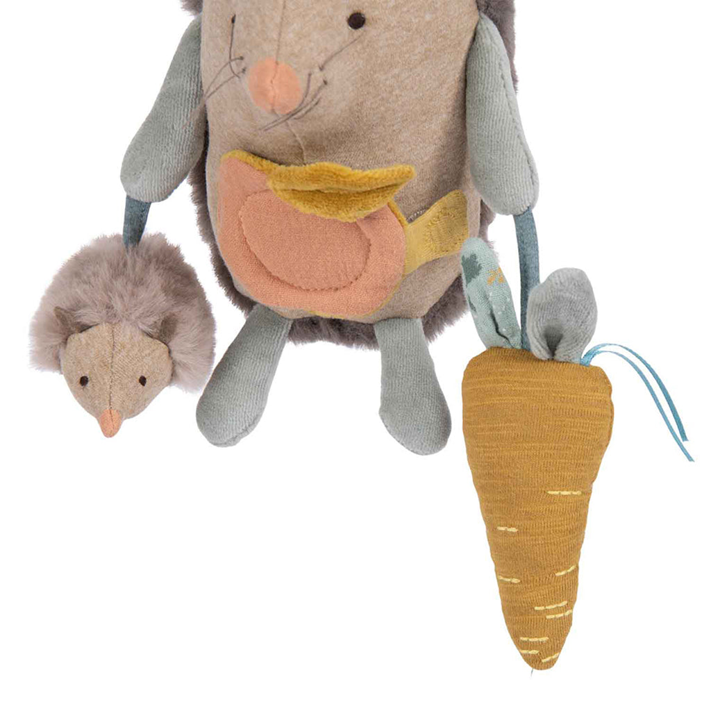 Moulin Roty Activity Rattle, Hedgehog - Trois Petits Lapins