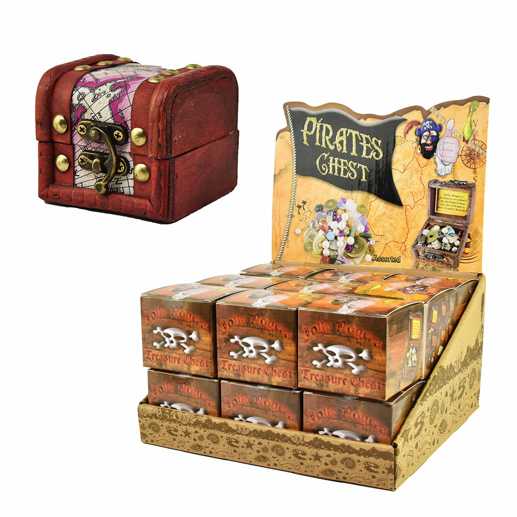 Robetoy Pirate Treasure Chest with Contents, assorted