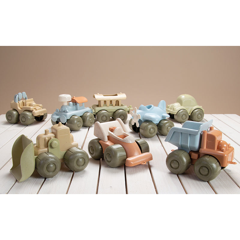 Dantoy Bioplastic Vehicles, Swan-labeled - Set of 8