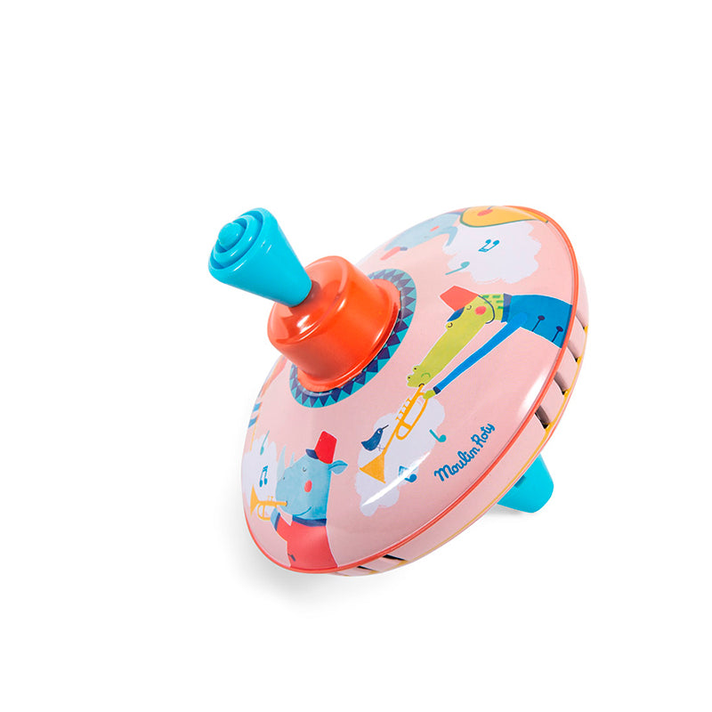 Moulin Roty Metal Spinning Top, Small - Musical Parade