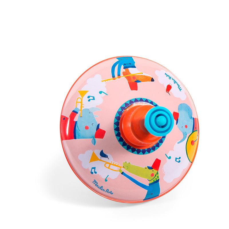 Moulin Roty Metal Spinning Top, Small - Musical Parade