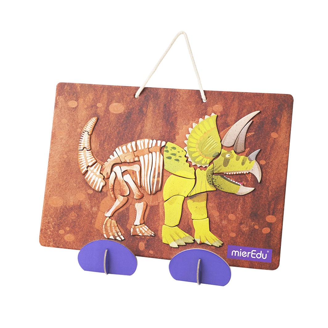 mierEdu, Magnetic Play Board/Puzzle - Triceratops