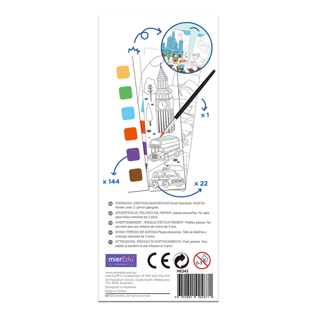 mierEdu, Watercolor Painting Booklet - Globetrotter