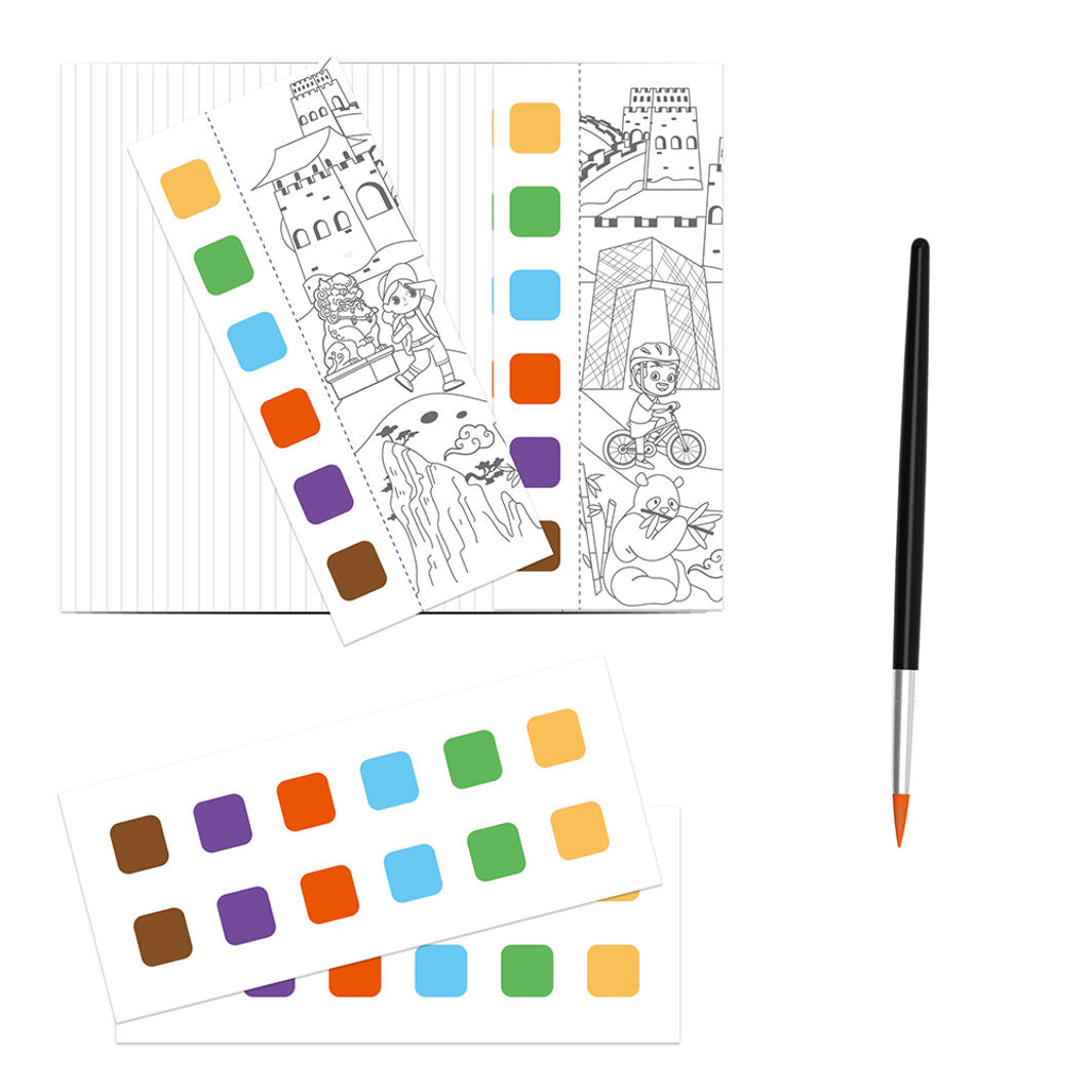 mierEdu, Watercolor Painting Booklet - Globetrotter
