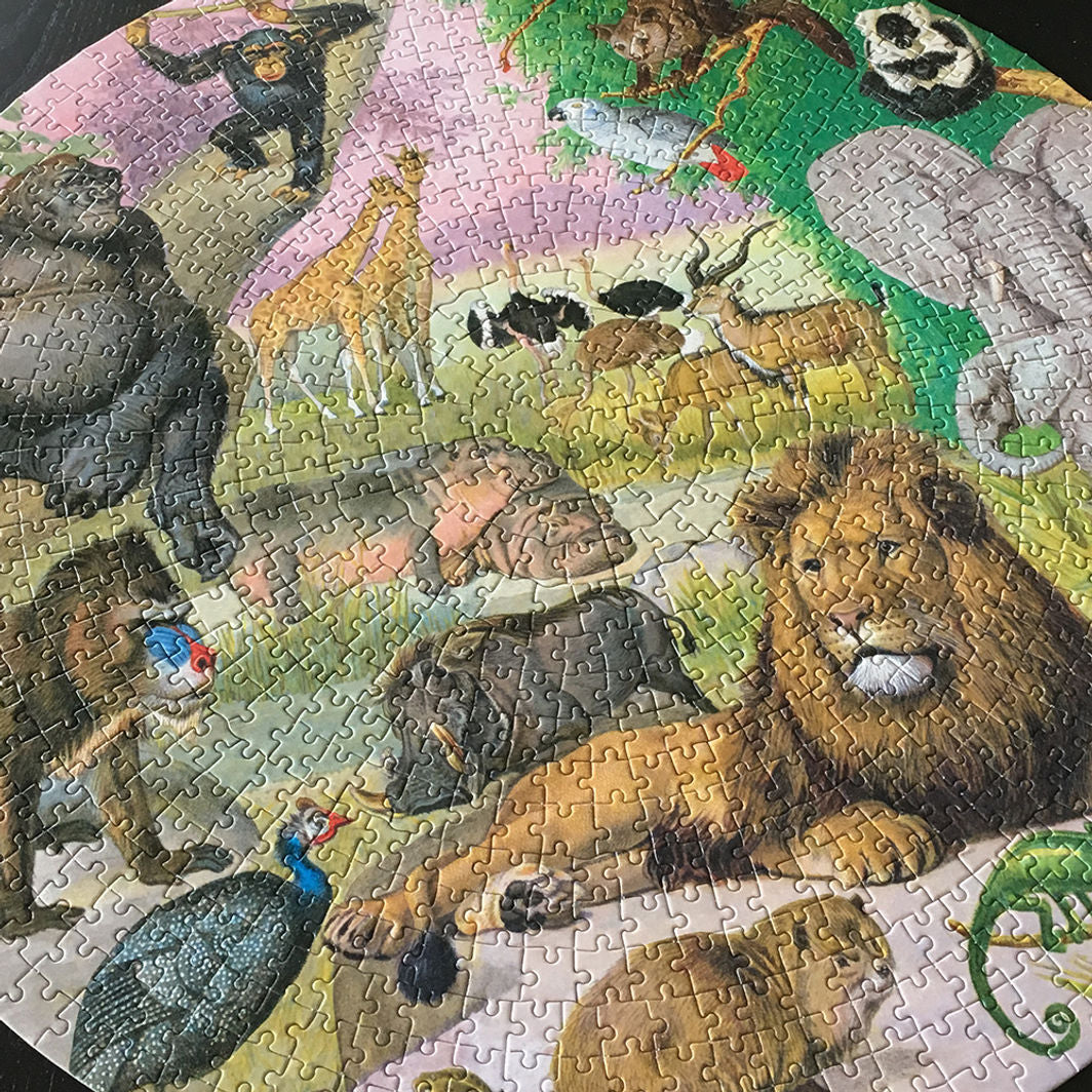 eeBoo, Round Puzzle 1000 Pieces - Africa