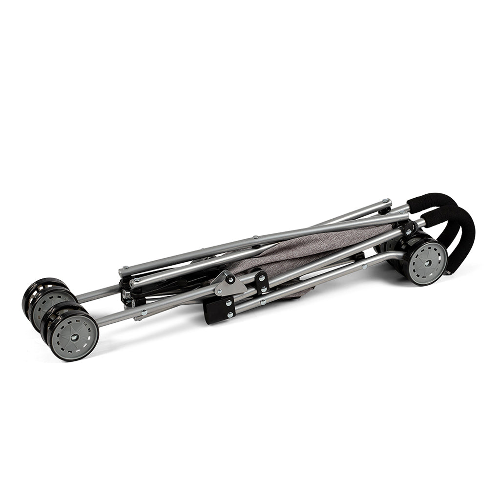 MaMaMeMo Dolls, Doll Stroller with Umbrella - Gray