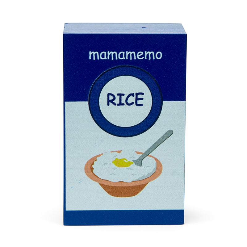 Mamamemo Wooden Play Food, Rice Package