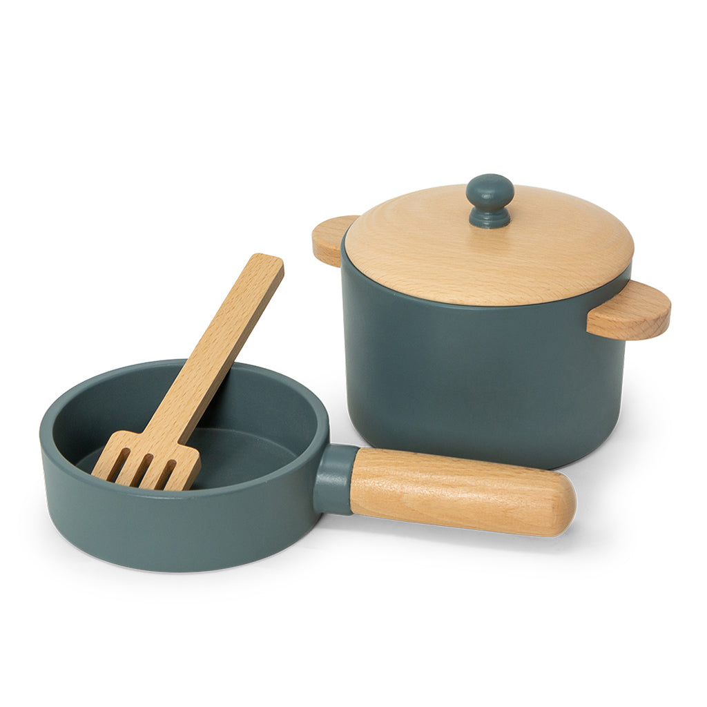 MaMaMeMo Wooden Pot and Pan Set