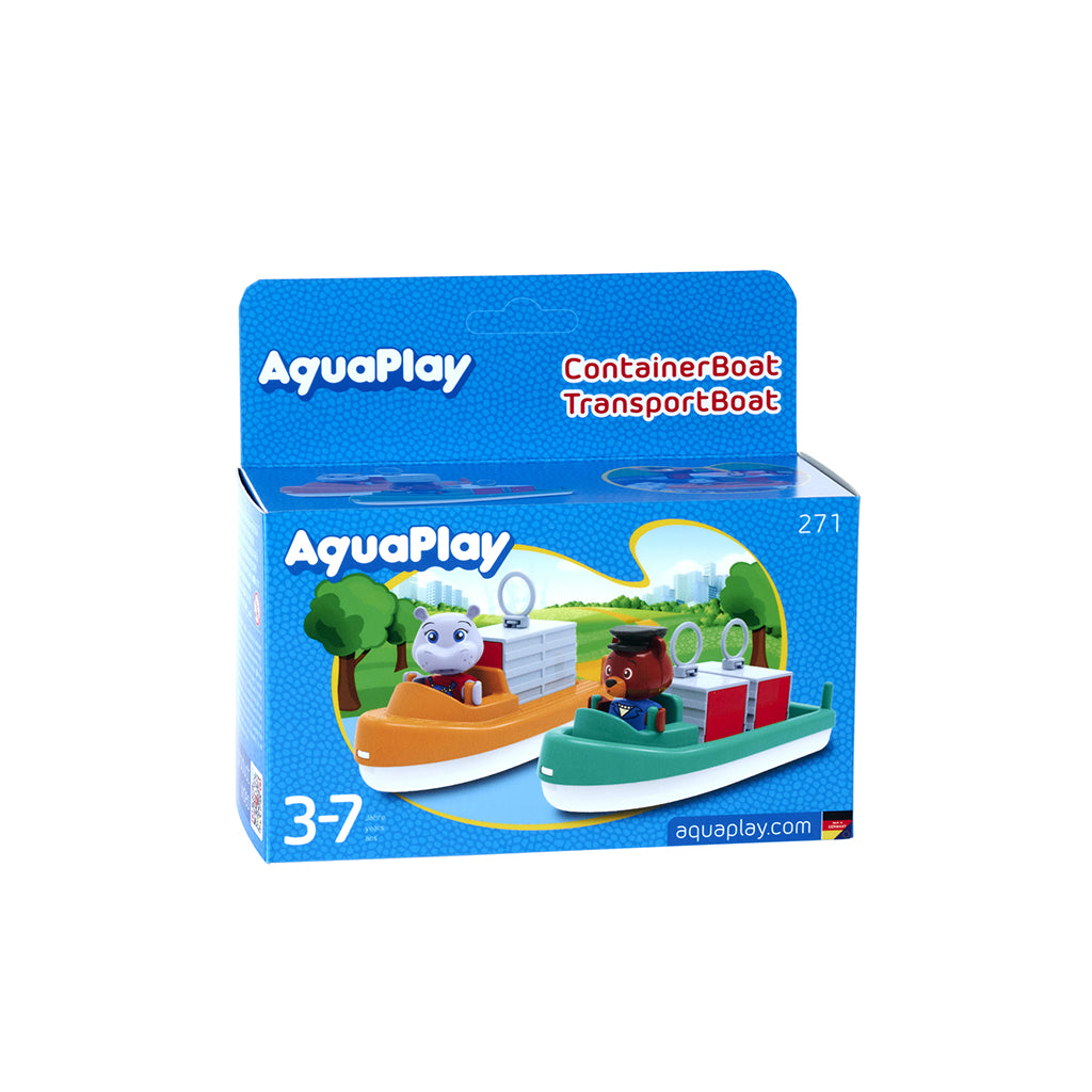Aquaplay Waterway Accessories, 2 Container Ships with Figures