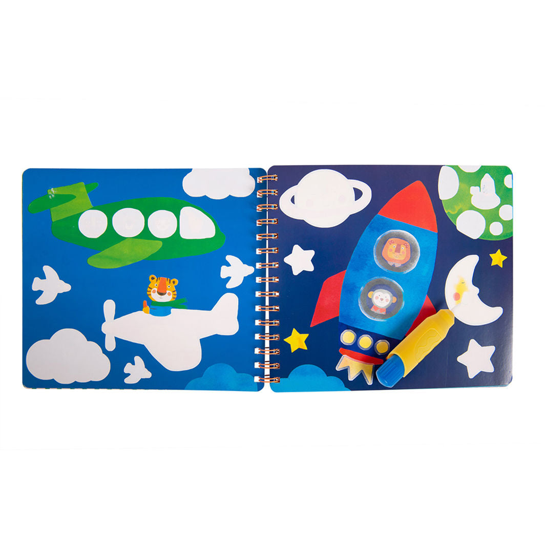 Moulin Roty, Coloring Book - Paint with Water - From 18 months