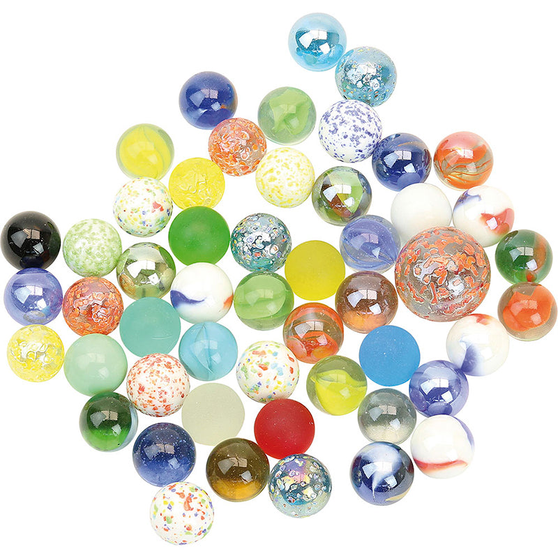 Vilac Glass Marbles in Jar, Assorted.