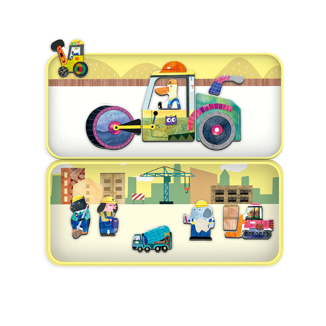 mierEdu, Magnetic Travel Set, Construction Site