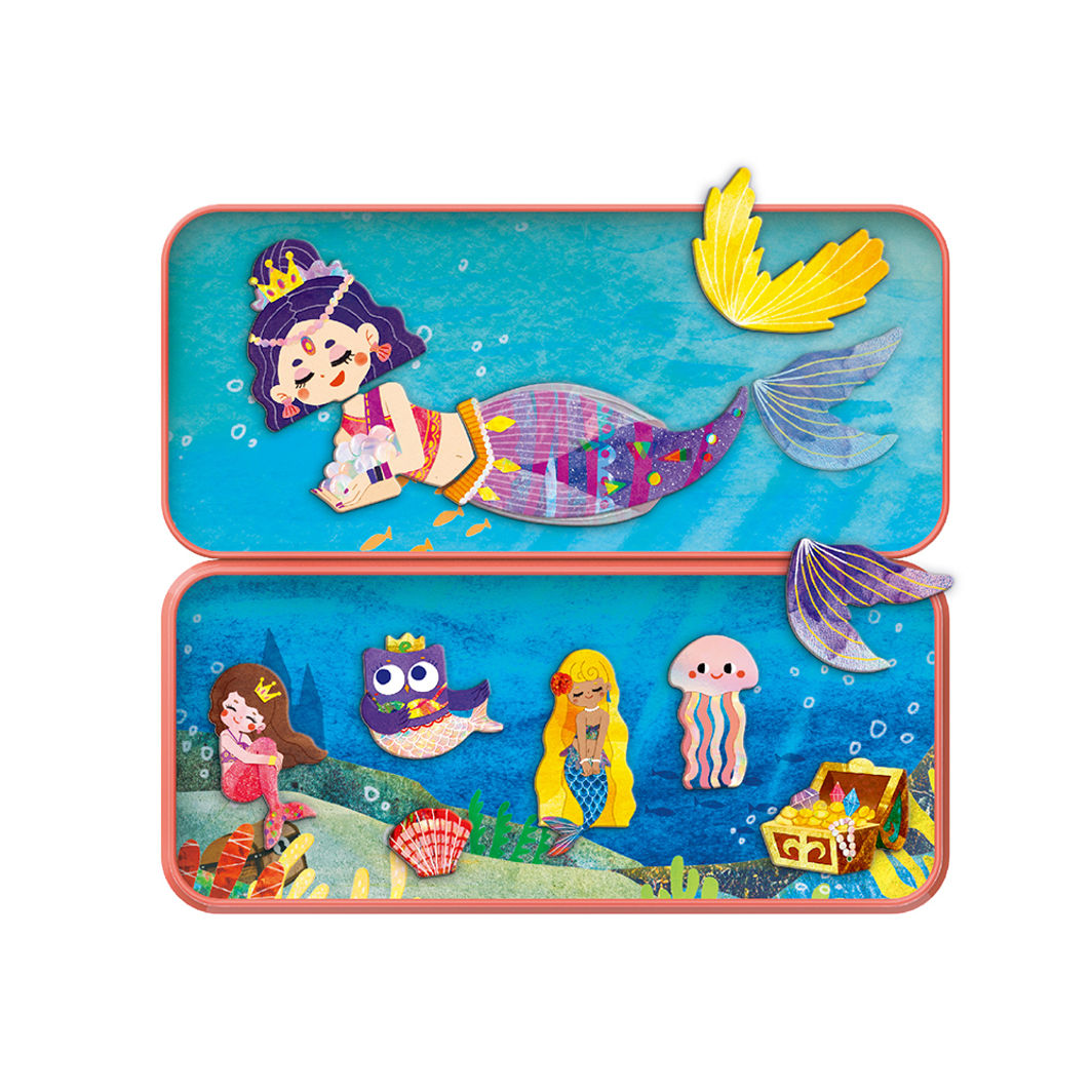 mierEdu Magnetic Travel Set: Dress-Up Figures - Mermaid