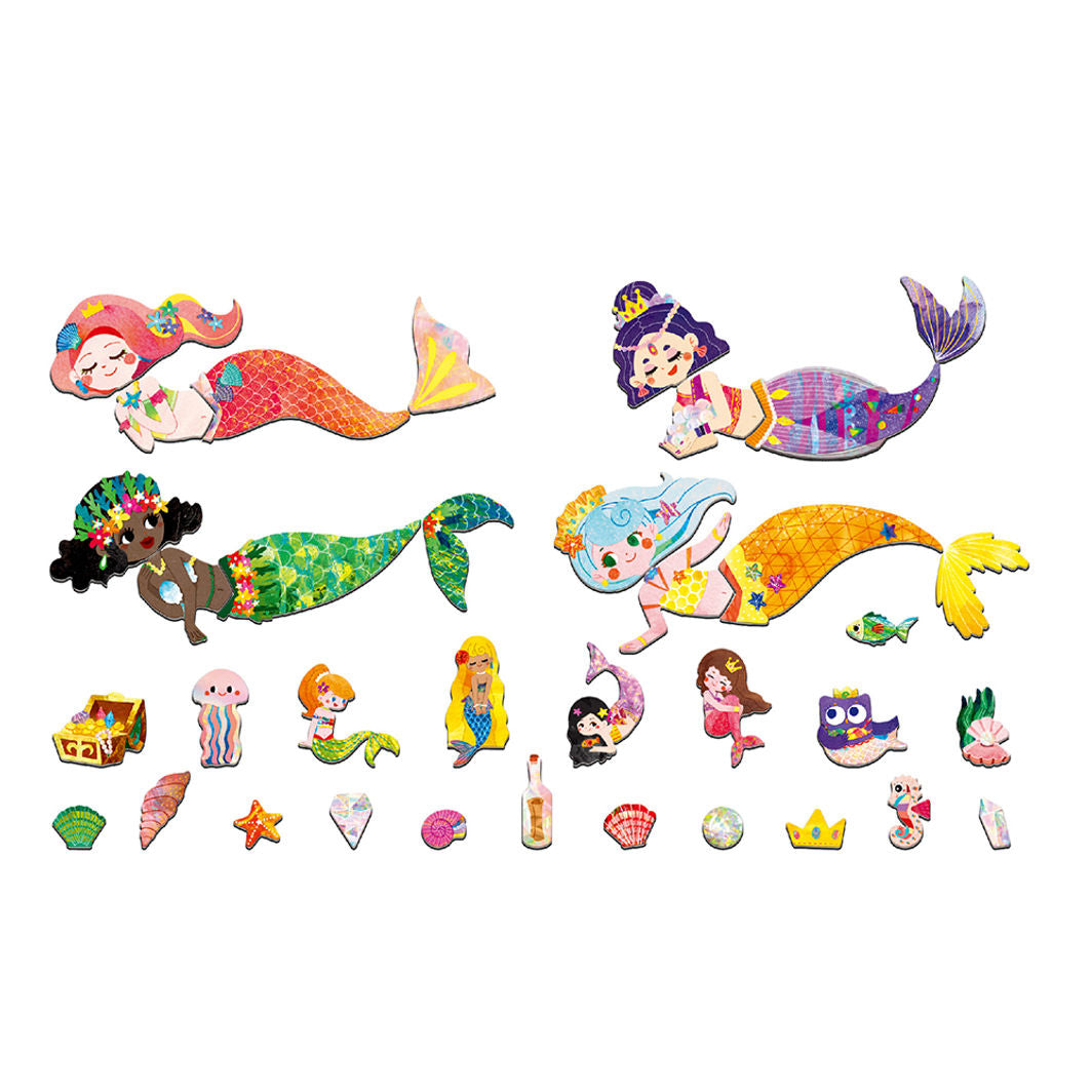 mierEdu Magnetic Travel Set: Dress-Up Figures - Mermaid