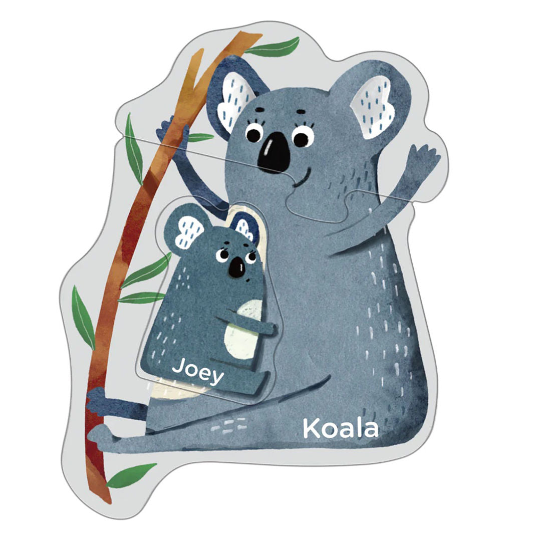 mierEdu, Puzzle 8x3 pcs - Step 1 - Animal Babies and Parents