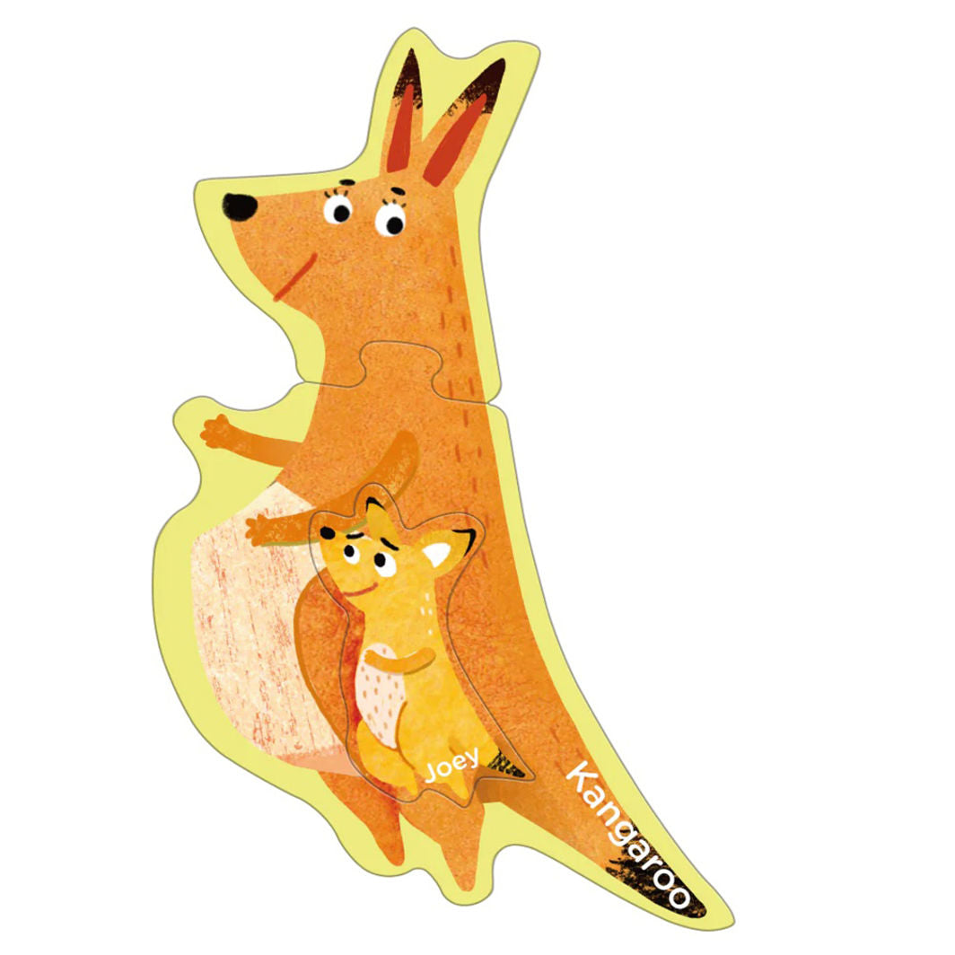 mierEdu, Puzzle 8x3 pcs - Step 1 - Animal Babies and Parents