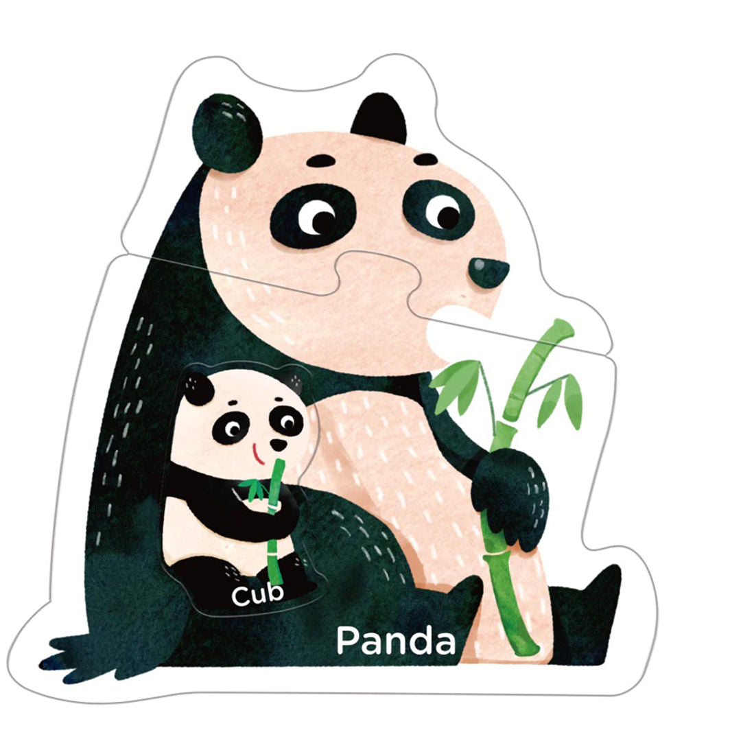 mierEdu, Puzzle 8x3 pcs - Step 1 - Animal Babies and Parents