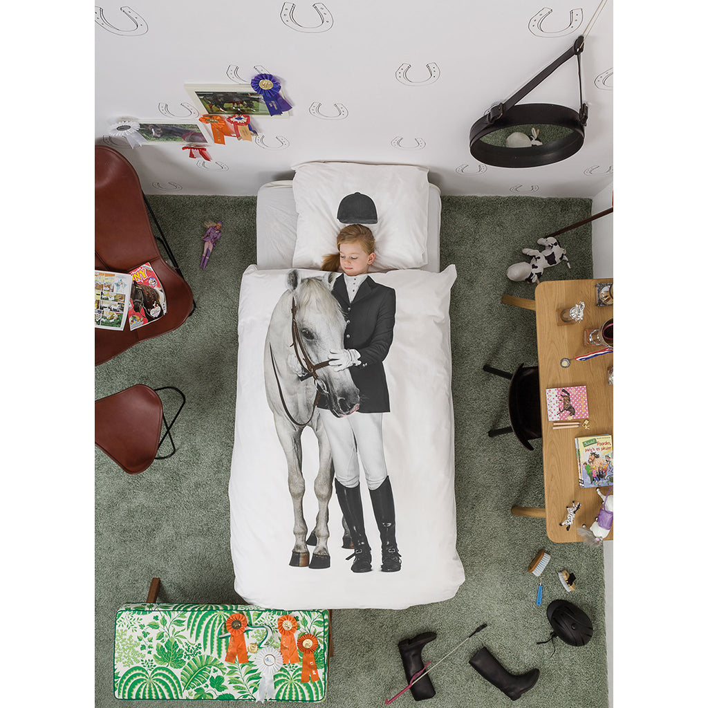 Snurk Adult Bedding, Organic - Rider with Horse