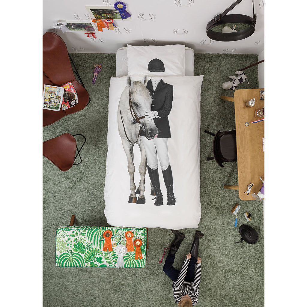 Snurk Adult Bedding, Organic - Rider with Horse