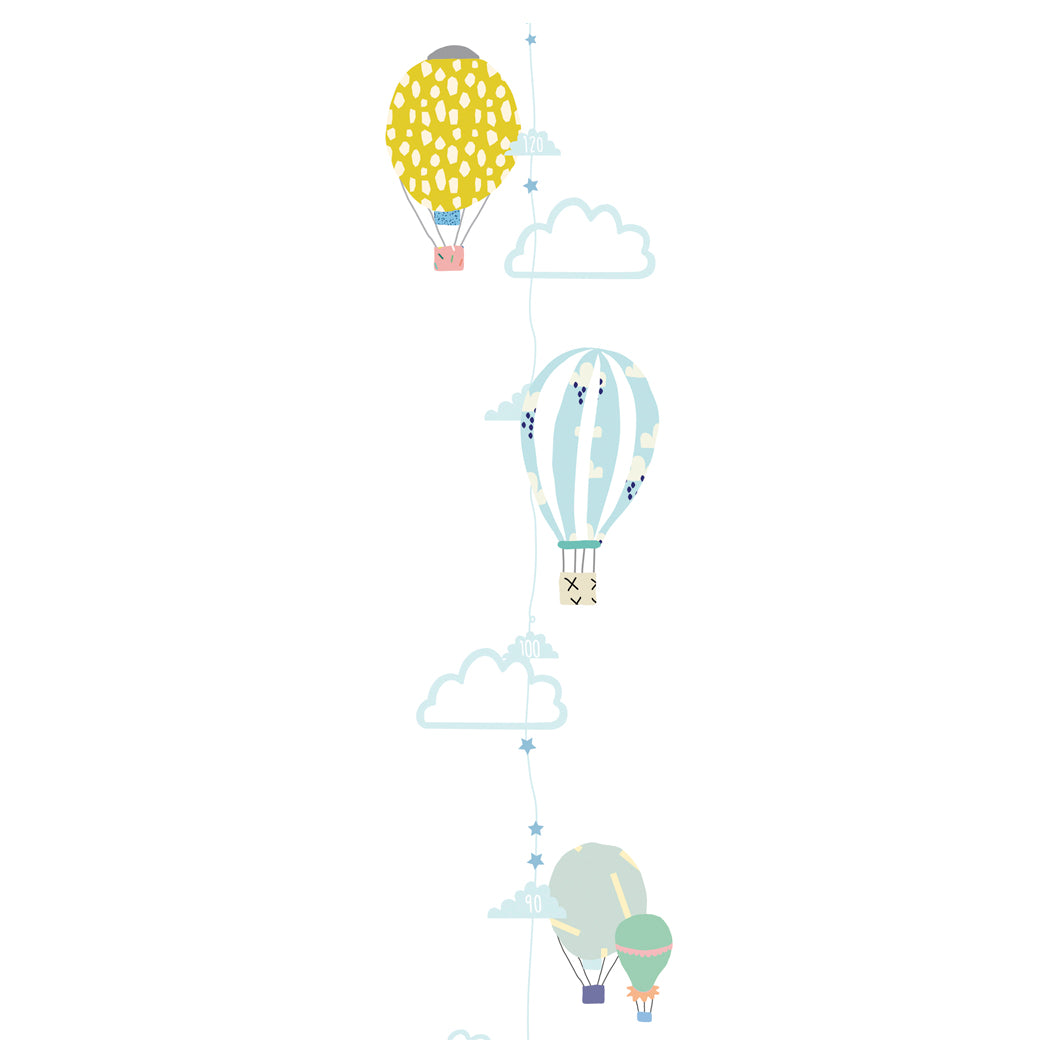 Mimi Lou Wall Sticker, Height Chart - Hot Air Balloons