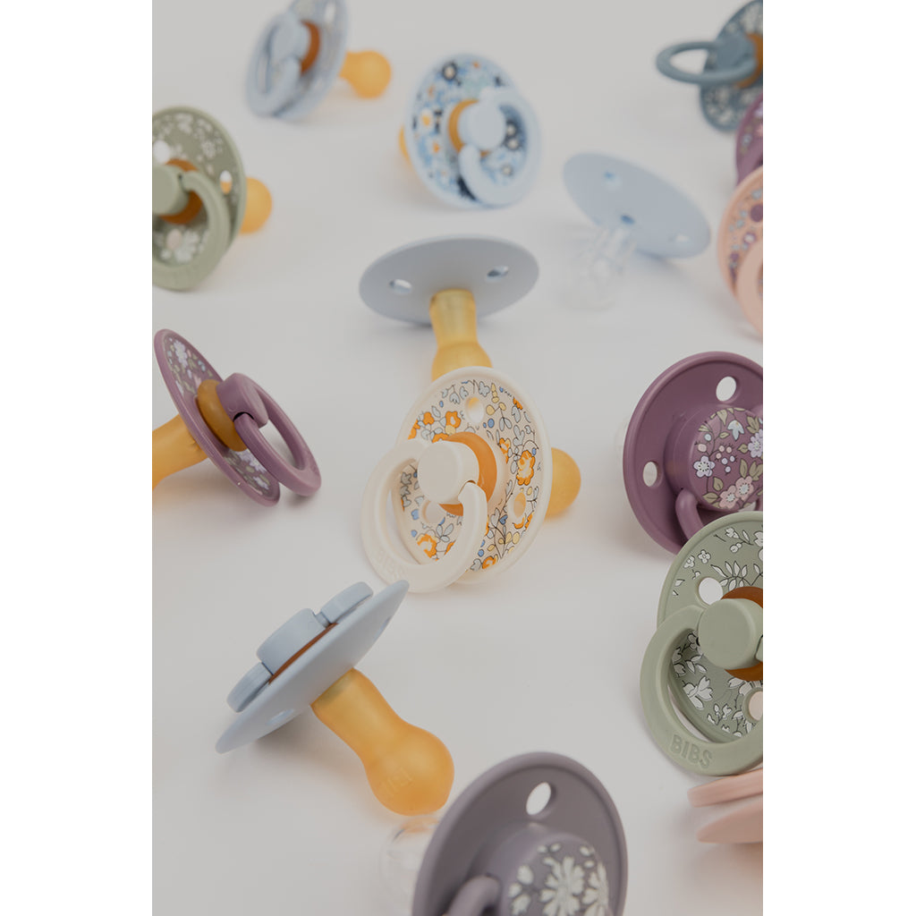 Bibs Liberty De Lux, 2-Pack, Silicone Pacifier, One-Size - Capel - Sage Mix