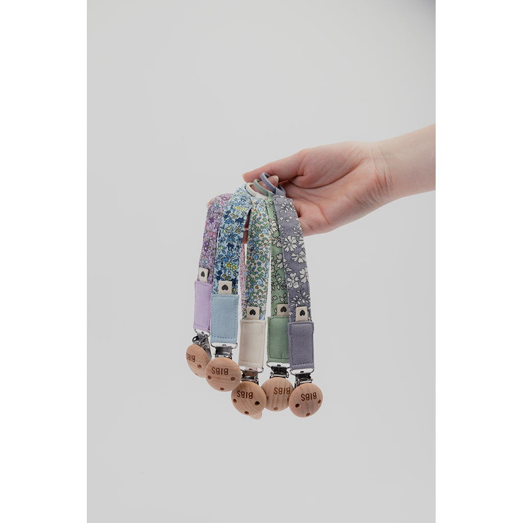Bibs Liberty Pacifier Clip, Chamomile Lawn Violet Sky