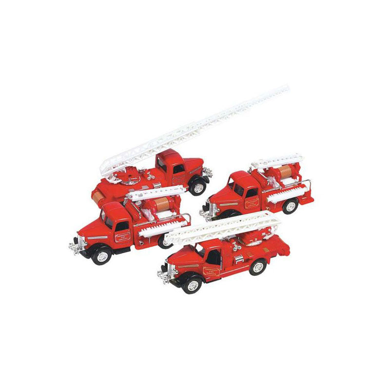 Brandbil i metal med stige - 2 varianter