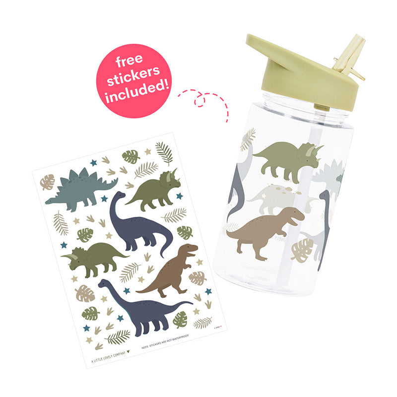 A Little Lovely Company Water Bottle, Dinosaur