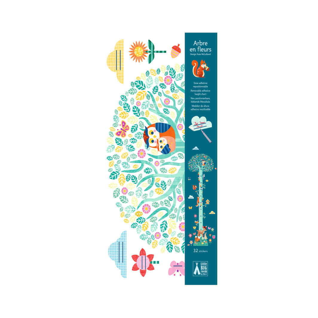 Djeco Wall Sticker, Height Ruler with Forest Animals