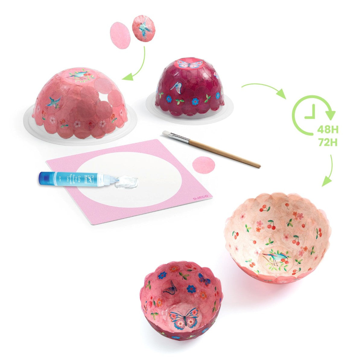 Djeco DIY - Papirskåle, Sommerfugle DJ07982