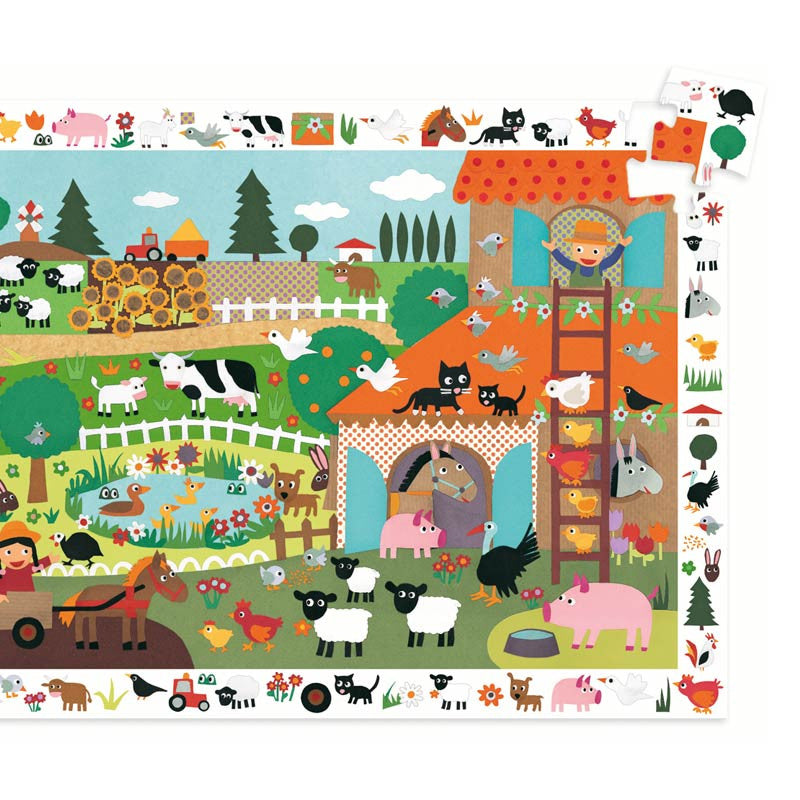 Djeco puslespil, bondegård - 35 brikker