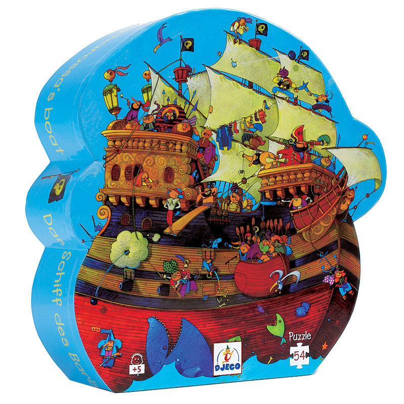 Djeco silhuetpuslespil, piratskib - 54 brikker