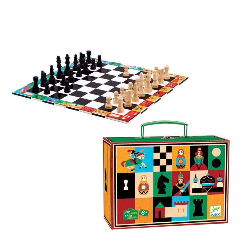 Djeco spilkuffert, Skak og Dam