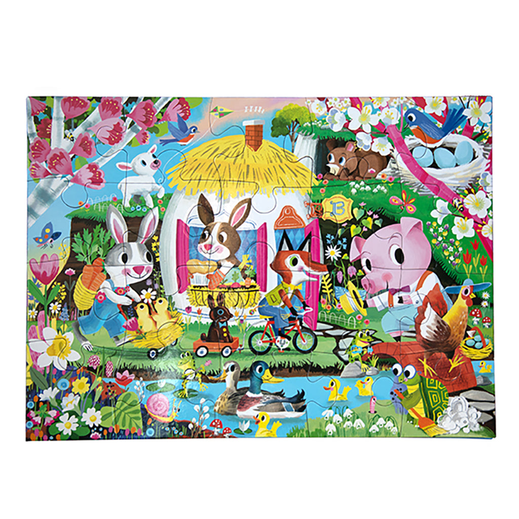 Eeboo Puzzle, Spring - 20 Pieces