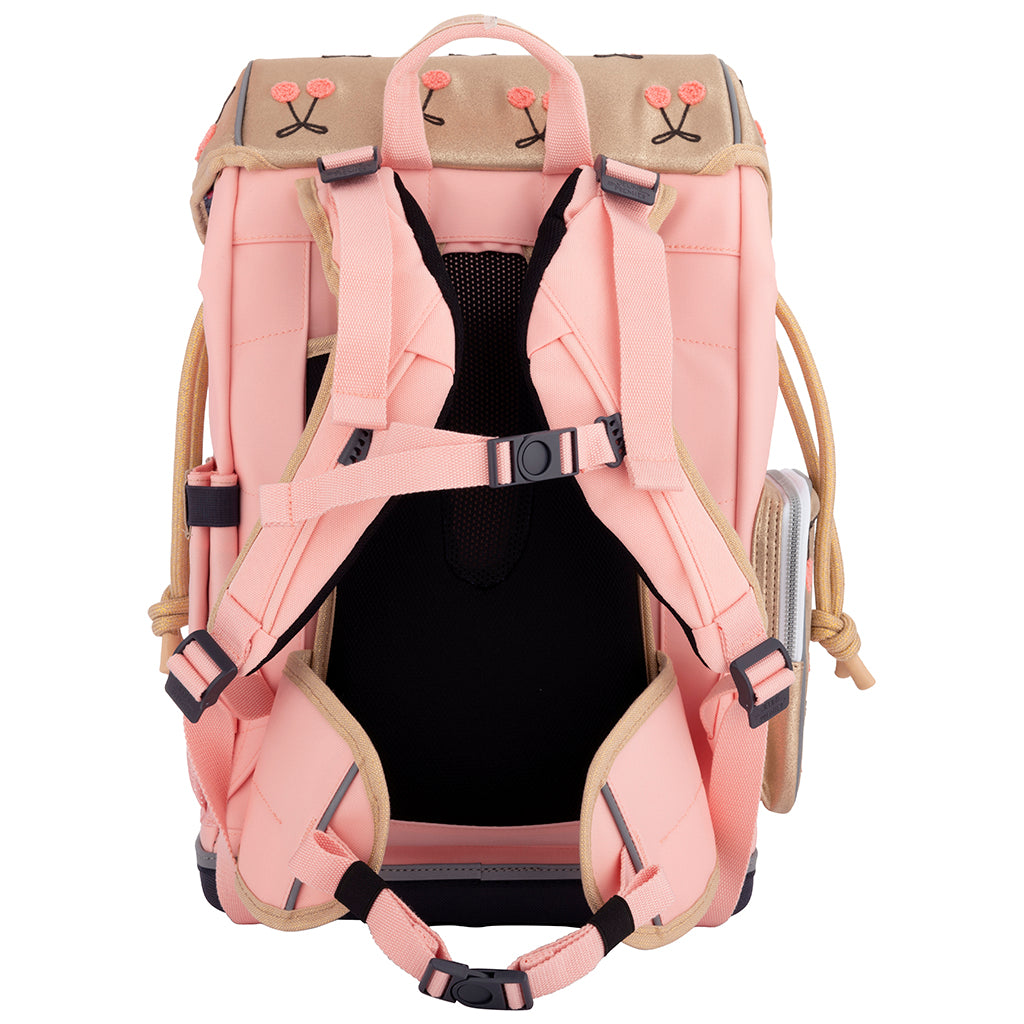Jeune Premier Ergonomic Backpack, Cherry Pompon - For Ages 6-10