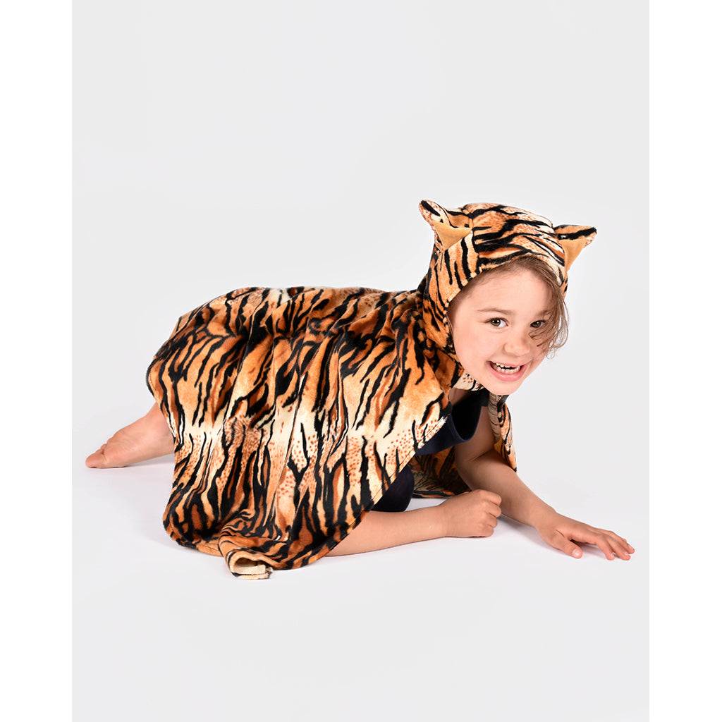 Den Goda Fen Animal Costume, Tiger Cape – Ages 3–8 years